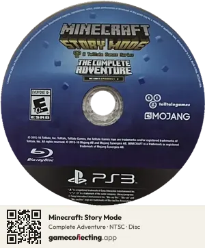 Minecraft: Story Mode PlayStation 3, NTSC disc