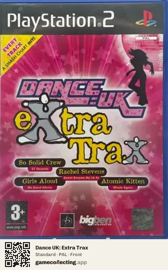 Dance UK: Extra Trax PlayStation 2, PAL box front
