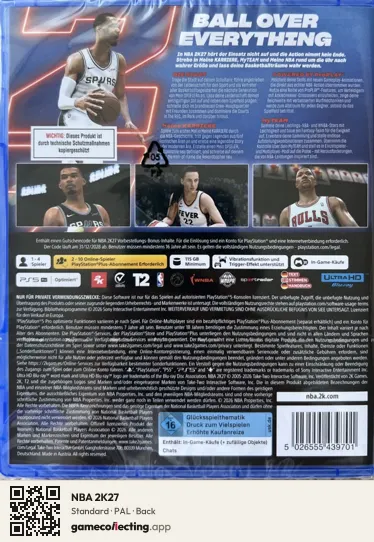 NBA 2K27 PlayStation 5, PAL box back