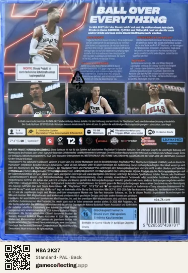NBA 2K27 PlayStation 5, PAL box back