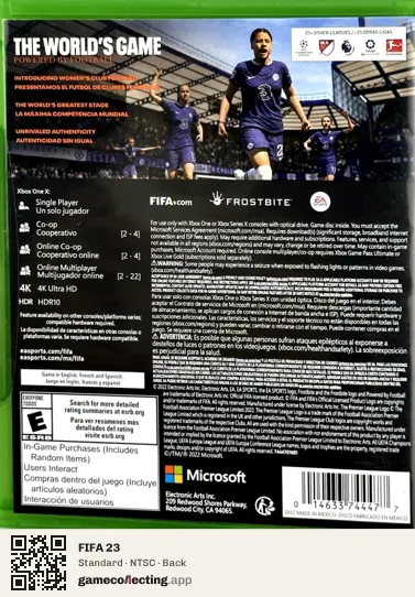 FIFA 23 Xbox One, NTSC box back