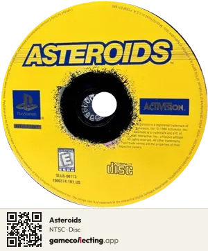 Asteroids PlayStation, NTSC disc