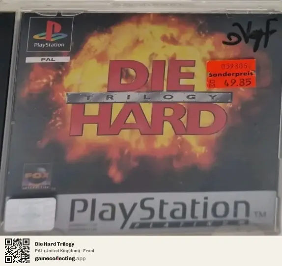 Die Hard Trilogy PlayStation, United Kingdom box front