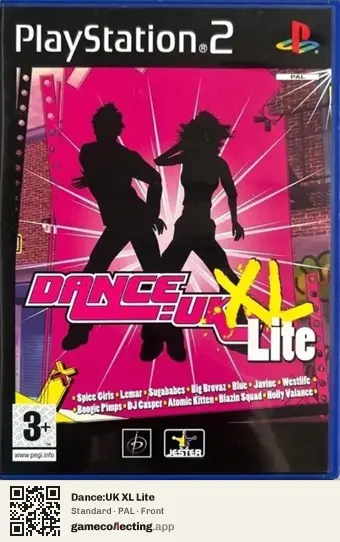 Dance:UK XL Lite PlayStation 2, PAL box front