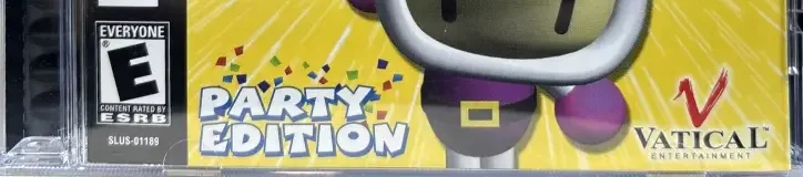 Bomberman, the ESRB box on its front