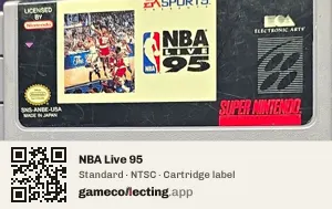 NBA Live 95 Super Nintendo Entertainment System, NTSC cartridge label