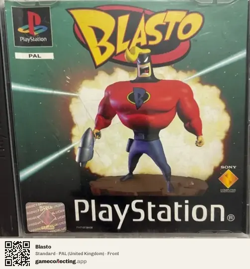 Blasto PlayStation, United Kingdom box front