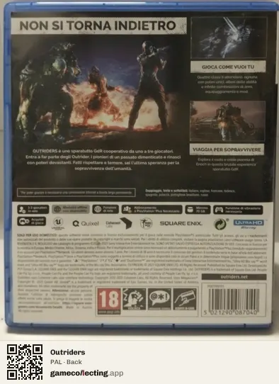 Outriders PlayStation 5, PAL box back
