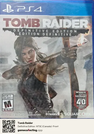 Tomb Raider PlayStation 4, Canada box front