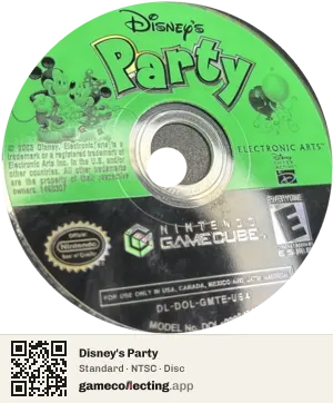 Disney's Party Nintendo GameCube, NTSC disc