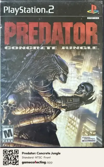Predator: Concrete Jungle PlayStation 2, NTSC box front