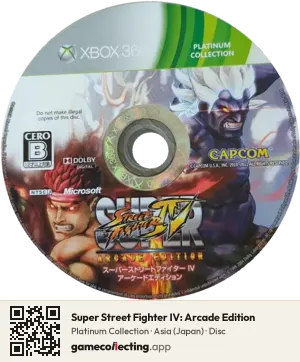 Super Street Fighter IV: Arcade Edition Xbox 360, Asia disc