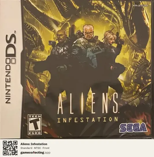 Aliens: Infestation Nintendo DS, NTSC box front