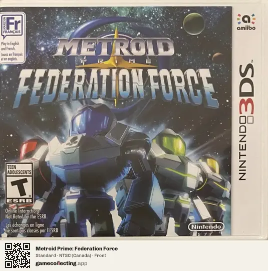 Metroid Prime: Federation Force Nintendo 3DS, Canada box front