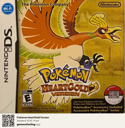 Pokémon HeartGold Version Nintendo DS, NTSC box front