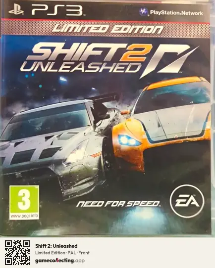 Shift 2: Unleashed PlayStation 3, PAL box front