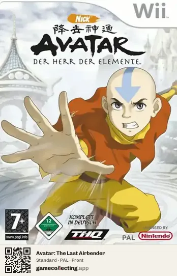 Avatar: The Last Airbender Nintendo Wii, PAL box front