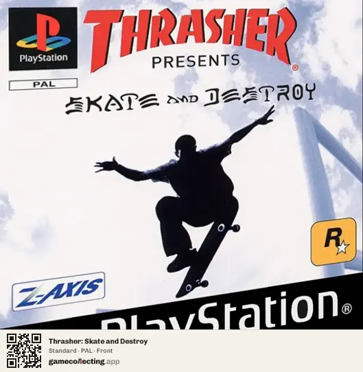 Thrasher: Skate and Destroy PlayStation, PAL box front