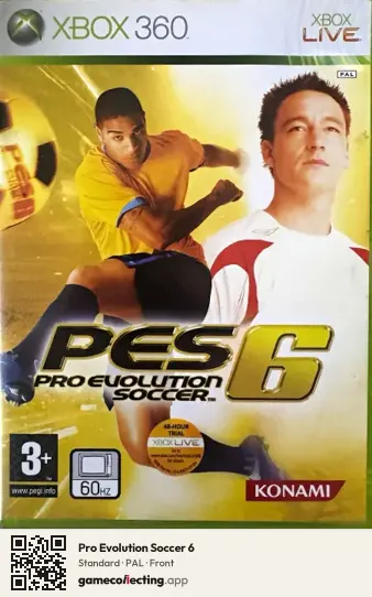Pro Evolution Soccer 6 Xbox 360, PAL box front