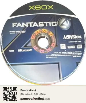 Fantastic 4 Xbox, PAL disc