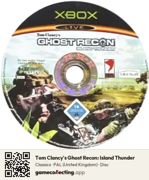 Tom Clancy's Ghost Recon: Island Thunder Xbox, PAL disc