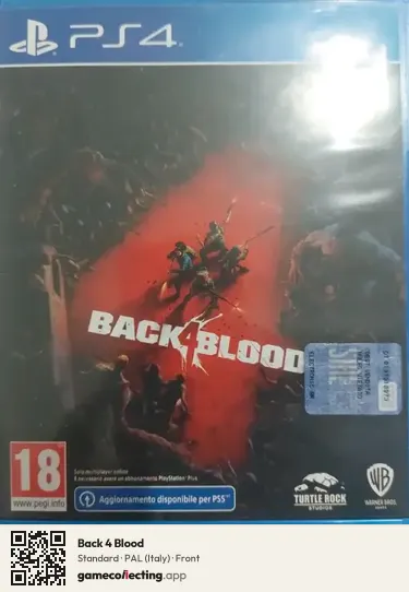 Back 4 Blood PlayStation 4, Italy box front