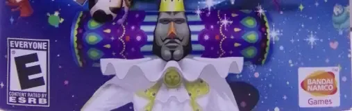 Katamari Forever, the ESRB box on its front