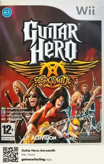 Guitar Hero: Aerosmith Nintendo Wii, PAL box front