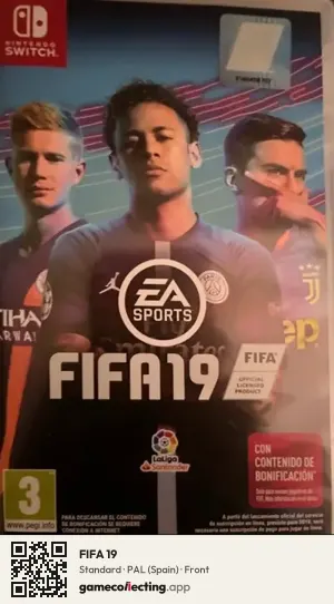 FIFA 19 Nintendo Switch, Spain box front