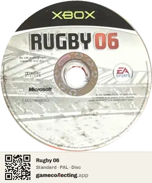 Rugby 06 Xbox, PAL disc