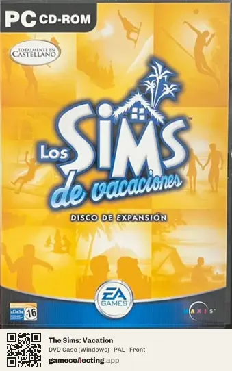 The Sims: Vacation Computer, PAL box front