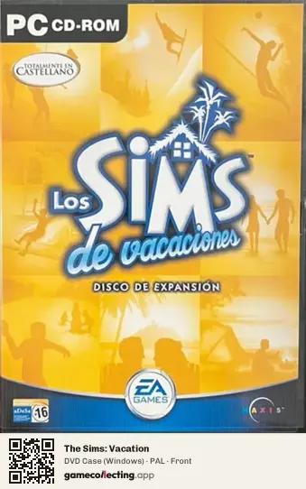 The Sims: Vacation Computer, PAL box front