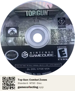 Top Gun: Combat Zones Nintendo GameCube, NTSC disc