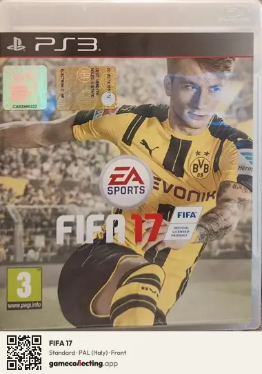 FIFA 17 PlayStation 3, Italy box front