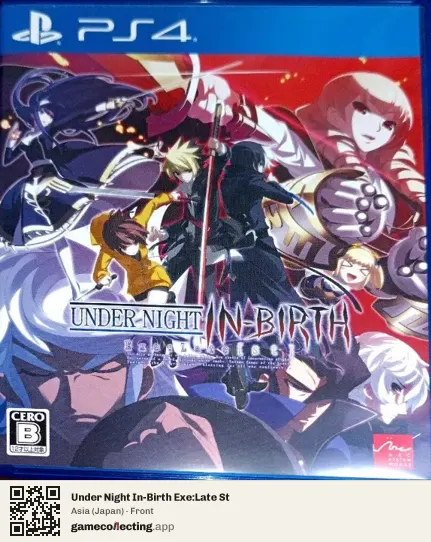 Under Night In-Birth Exe:Late St PlayStation 4, Asia box front