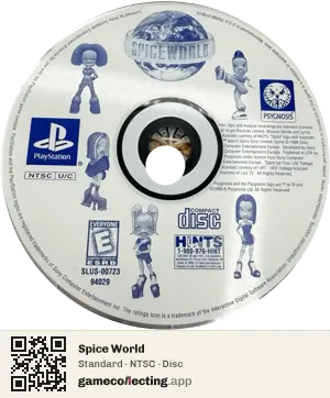 Spice World PlayStation, NTSC disc