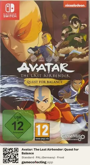 Avatar: The Last Airbender: Quest for Balance Nintendo Switch, Germany box front