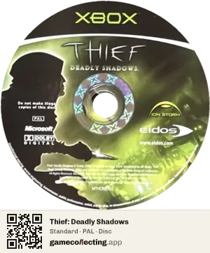 Thief: Deadly Shadows Xbox, PAL disc