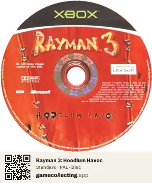 Rayman 3: Hoodlum Havoc Xbox, PAL disc