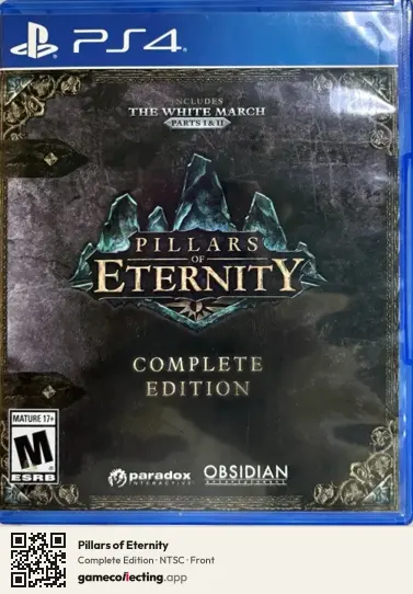 Pillars of Eternity PlayStation 4, NTSC box front