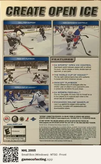NHL 2005 Computer, NTSC box front