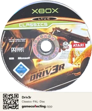 Driv3r Xbox, PAL disc