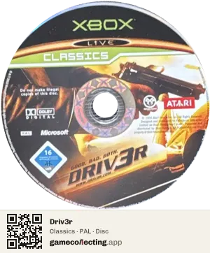 Driv3r Xbox, PAL disc