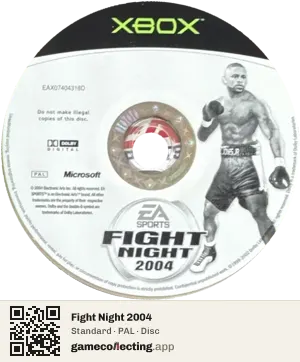 Fight Night 2004 Xbox, PAL disc