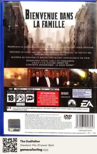 The Godfather PlayStation 2, France box back