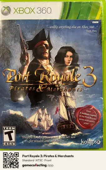 Port Royale 3: Pirates & Merchants Xbox 360, NTSC box front