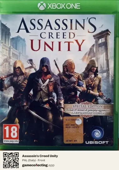 Assassin's Creed Unity Xbox One, Italy box front