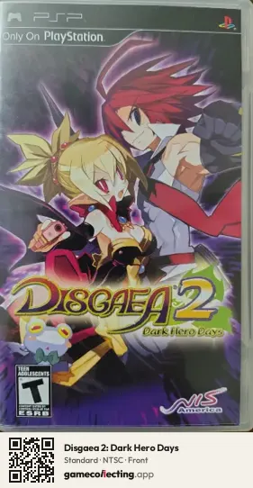 Disgaea 2: Dark Hero Days PlayStation Portable, NTSC box front
