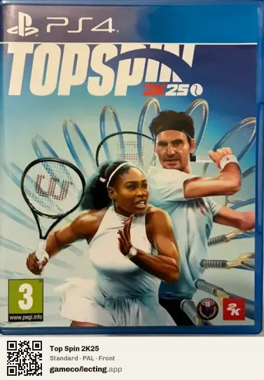 Top Spin 2K25 PlayStation 4, PAL box front