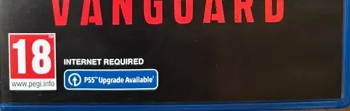 Call of Duty: Vanguard, the PEGI square on its front